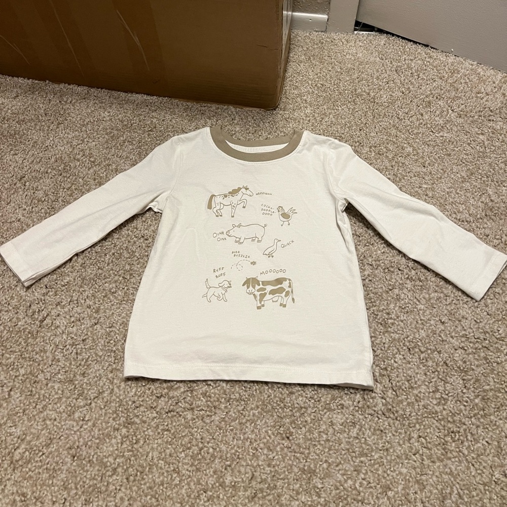 Cat and jack animal long sleeve t shirt nwot